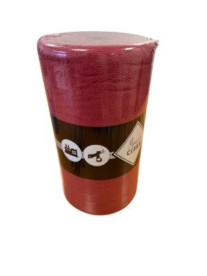 Microvezeldoek op rol Rood Magic clean 75 doekjes van 30x30cm 200gr